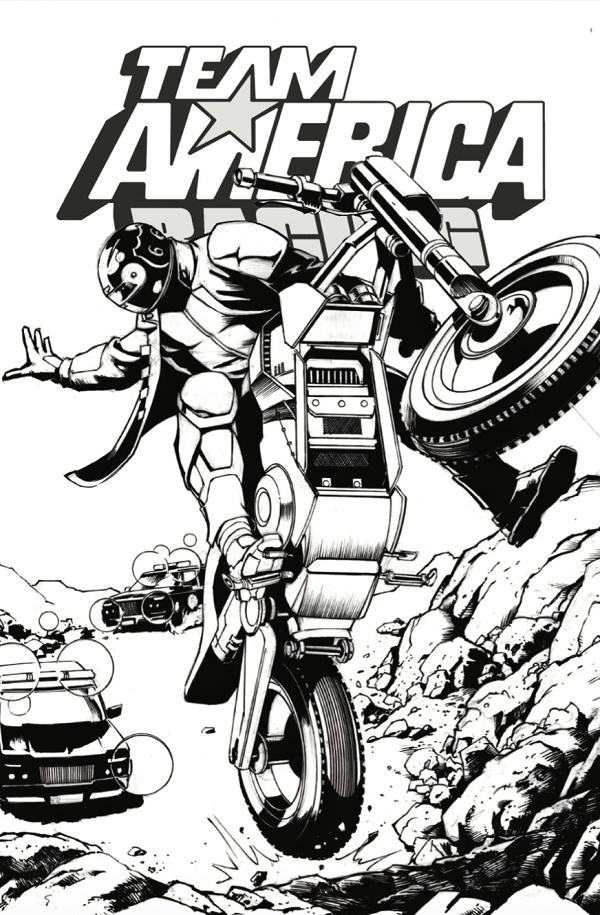 Team America Racing Full Throttle Edition #1 variant cover by Javier Saltares