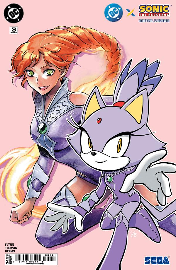 Dc X Sonic The Hedgehog The Metal Legion #3 CVR B (OF 5) CVR B SAOWEE CARD STOCK cover