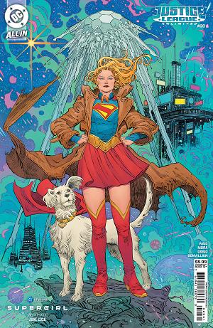 Justice League Unlimited #20 CVR F CVR F BILQUIS EVELY SUPERGIRL MOVIE CARD STOCK cover