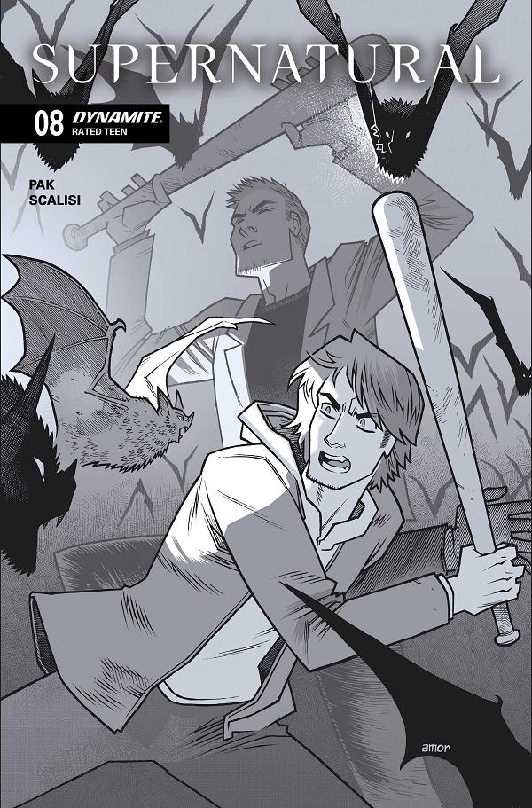 Supernatural #8 CVR H INCV 1:10 JOHN AMOR LINE ART cover