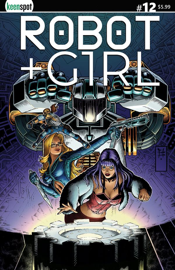 Robot + Girl #12 variant cover by Jeffrey Edwards