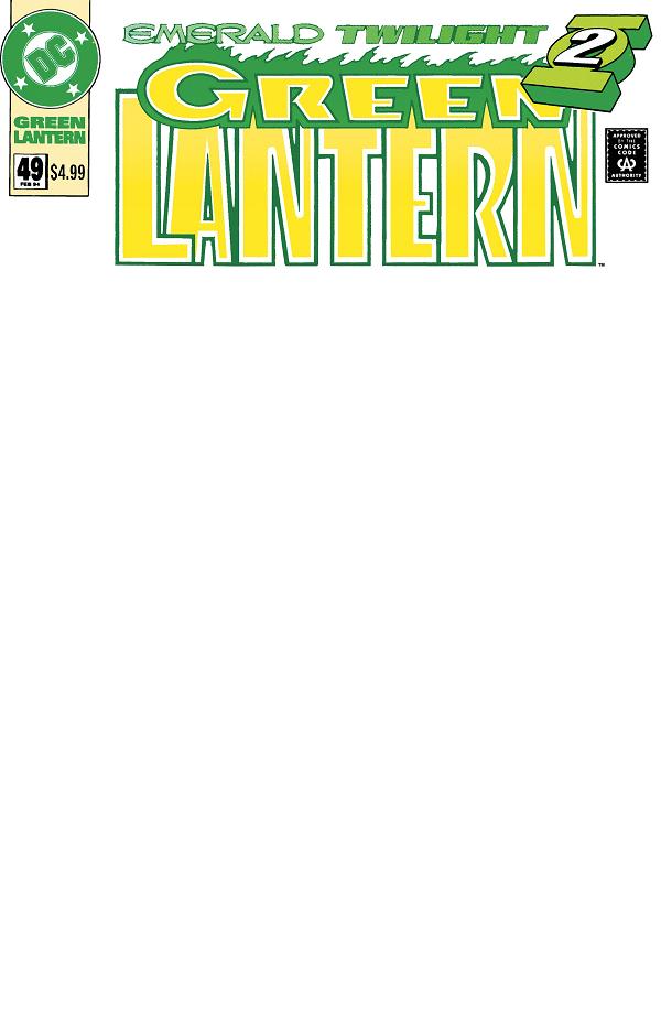 Green Lantern #49 CVR B FACSIMILE EDITION CVR B BLANK CARD STOCK cover