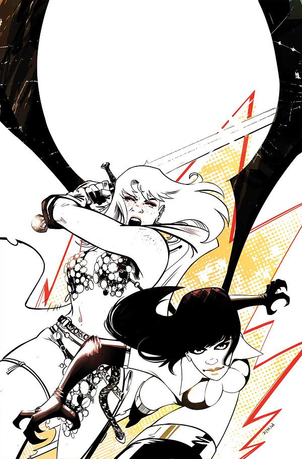 Vampirella Vs Red Sonja Red City #1 CVR M CVR M INC 1:10 SEBASTIAN PIRIZ LINE ART VIRGIN cover