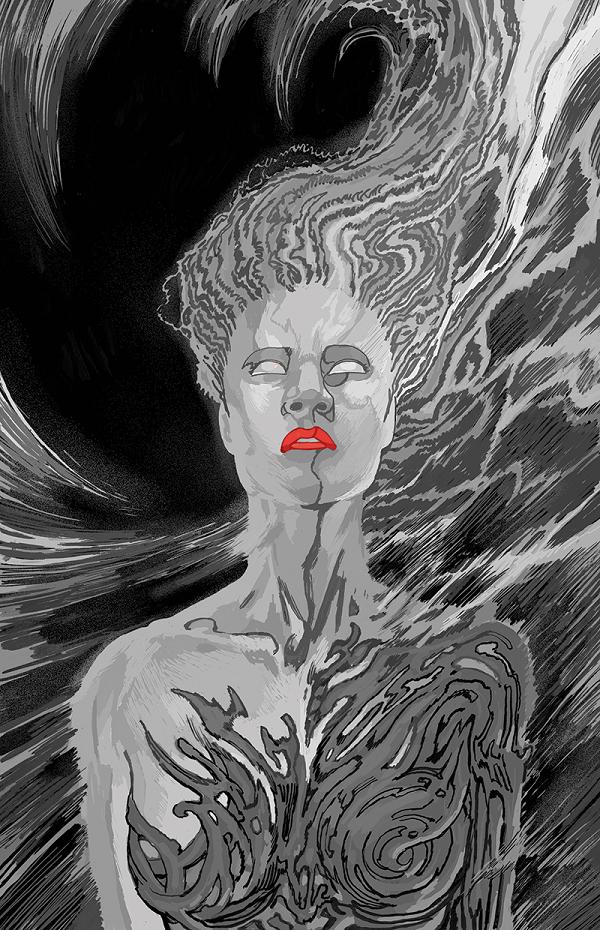 Excommunicated #4 CVR E CVR E INC 1:30 JOSHUA HIXON B&W FULL ART cover