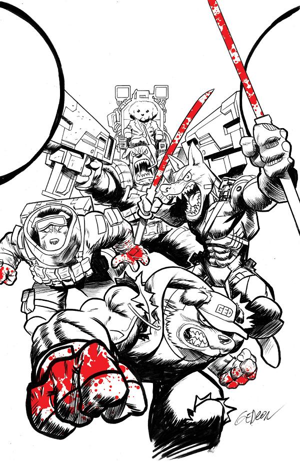 Super Mondo Mega Mutts #1 variant cover by Juan Gedeon