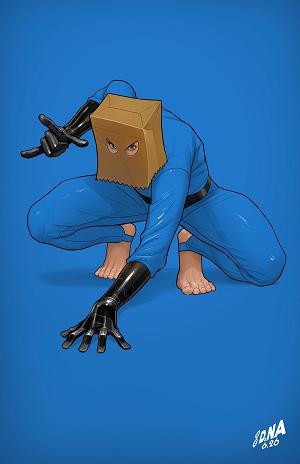 Amazing Spider-Man #33 DAVID NAKAYAMA COLOR BLOCK BLUE VIRGIN VARIANT [1:50] cover