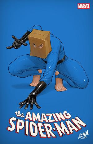 Amazing Spider-Man #33 DAVID NAKAYAMA COLOR BLOCK BLUE VARIANT cover