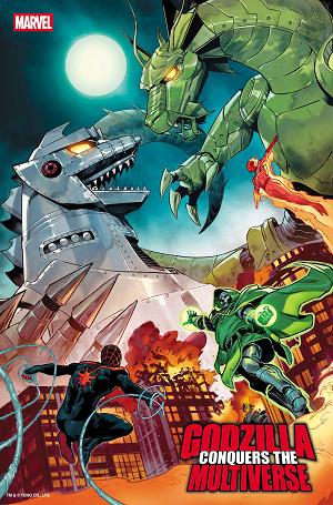 Godzilla Conquers The Multiverse #1 JUAN FRIGERI FOIL VARIANT cover