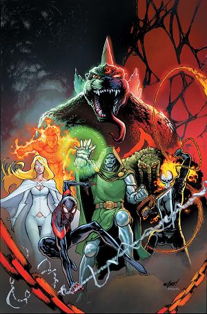 Godzilla Conquers The Multiverse #1 DAVID MARQUEZ VIRGIN VARIANT [1:100] cover