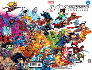 Jla/Avengers Facsimile Edition Wraparound Cover #3 FACSIMILE EDITION SKOTTIE YOUNG WRAPAROUND VARIANT [1:25] cover