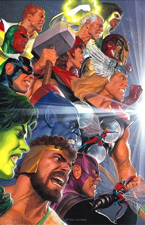 Jla/Avengers Facsimile Edition Wraparound Cover #3 FACSIMILE EDITION ALEX ROSS 2-PART CONNECTING VARIANT A cover