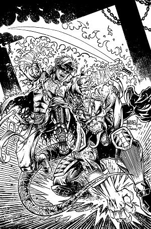 Final Boss #8 CVR D CVR D INC 1:25 ANDREW MANGUM B&W VIRGIN cover