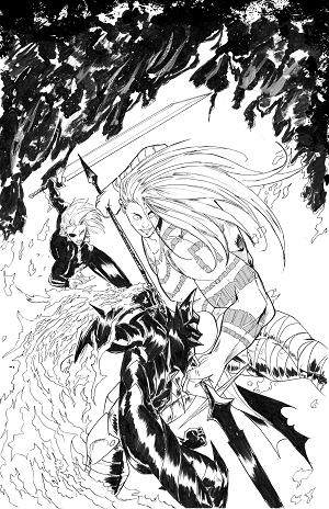 Fireborn #4 CVR C CVR C INC 1:25 PATRICK MULHOLLAND B&W VIRGIN cover