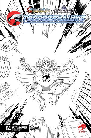 Thundercats X Silverhawks Thunderhawks #4 CVR K CVR K DECLAN SHALVEY LINE ART cover
