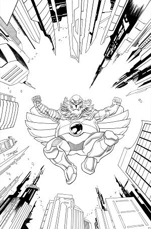 Thundercats X Silverhawks Thunderhawks #4 CVR L CVR L INC 1:7 DECLAN SHALVEY LINE ART VIRGIN cover