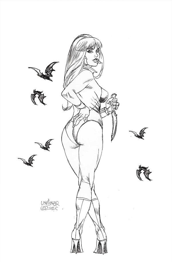 Vampirella (2026) #4 CVR O CVR O INC 1:10 JOSEPH MICHAEL LINSNER LINE ART VIRGIN cover