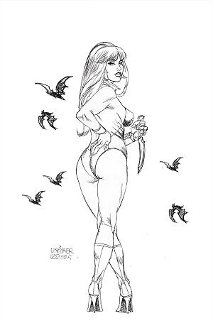 Vampirella (2026) #4 CVR O CVR O INC 1:10 JOSEPH MICHAEL LINSNER LINE ART VIRGIN cover