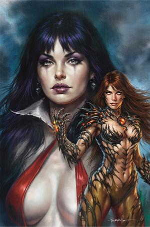 Vampirella X Witchblade Special #1 CVR G (ONE SHOT) CVR G LUCIO PARRILLO METAL PREMIUM cover