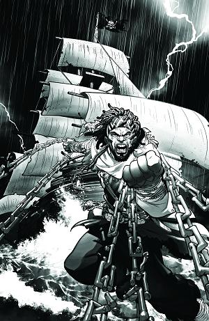 Shaquille Oneal Presents Vengeance Unchained The Legend Of Black Caesar #1 CVR H (OF 5) CVR H INC 1:20 RAY ANTHONY HEIGHT B&W SKETCH cover