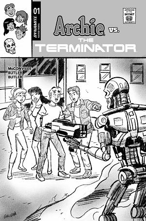 Archie Vs The Terminator #1 CVR L CVR L INC 1:10 BILL GALVAN PENCILS cover