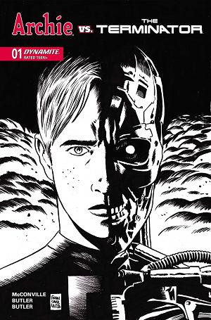 Archie Vs The Terminator #1 CVR O CVR O INC 1:25 FRANCESCO FRANCAVILLA LINE ART cover