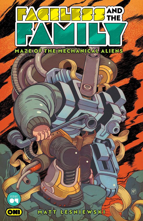 Faceless And The Family Maze Of The Mechanical Aliens Cvr A Matt Lesniewski #4 variant cover by Billy Fowler
