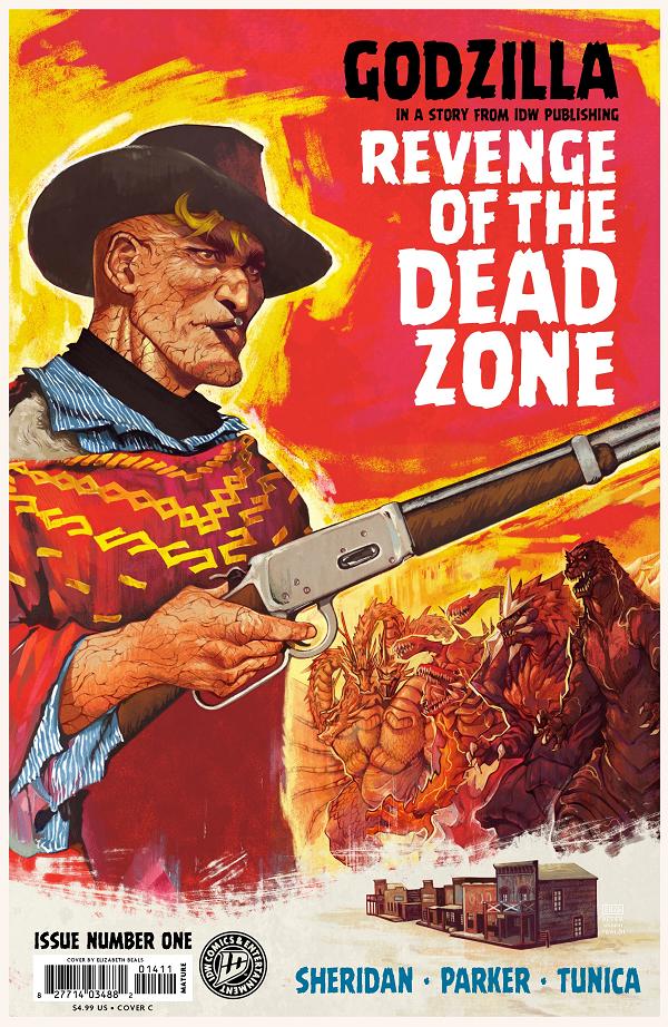 Godzilla: Revenge Of The Deadzone Cover A (Tunica) #1 variant cover by Elizabeth Beals