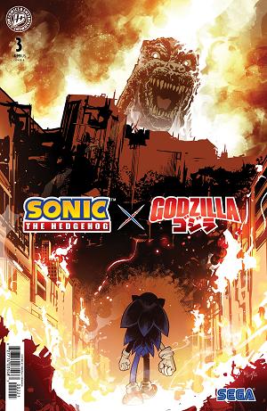 Sonic The Hedgehog X Godzilla Cover A (Lawrence) #3 Variant B (Cizmesija) cover