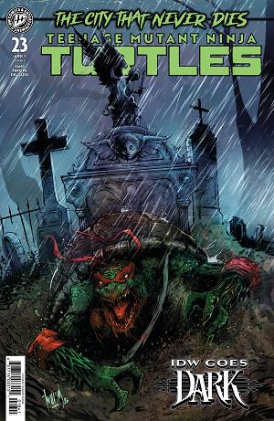 Teenage Mutant Ninja Turtles Cover A (Pe) #23 Variant E (Damien Worm IDW Goes Dark Variant) cover