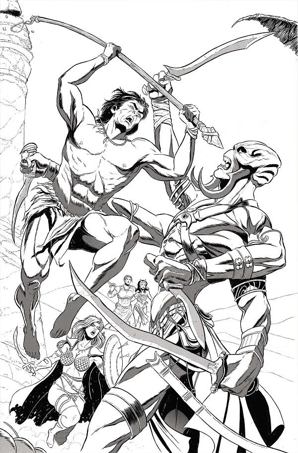 Altered States Warlords #3 CVR L CVR L INC 1:7 MARIANO BENITEZ CHAPO LINE ART VIRGIN cover