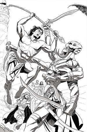 Altered States Warlords #3 CVR L CVR L INC 1:7 MARIANO BENITEZ CHAPO LINE ART VIRGIN cover