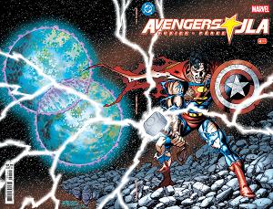 Avengers Jla #4 CVR D FACSIMILE EDITION CVR D GEORGE PEREZ WRAPAROUND FOIL cover