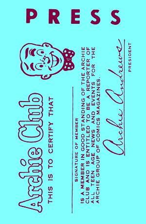 Archies Madhouse #1 CVR F FACSIMILE EDITION CVR F BOB MONTANA ARCHIE FAN CLUB CARD FOIL cover