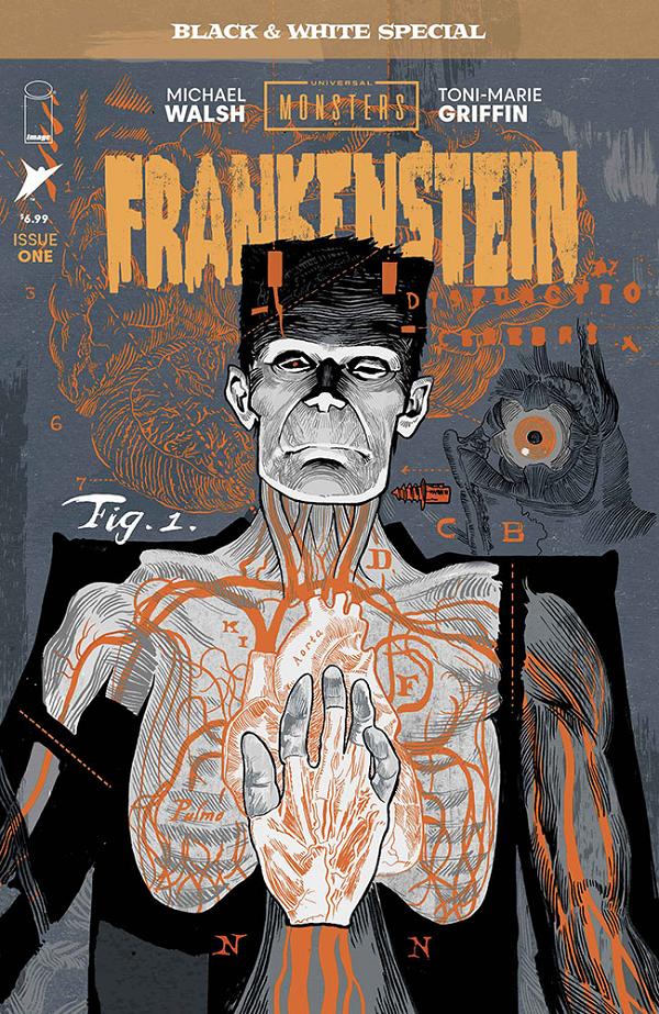 Universal Monsters Frankenstein B&W Special #1 CVR A MICHAEL WALSH cover