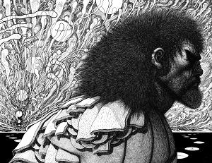 Karman Blade #2 CVR C (OF 4) CVR C INC 1:25 IAN BERTRAM B&W WRAPAROUND cover