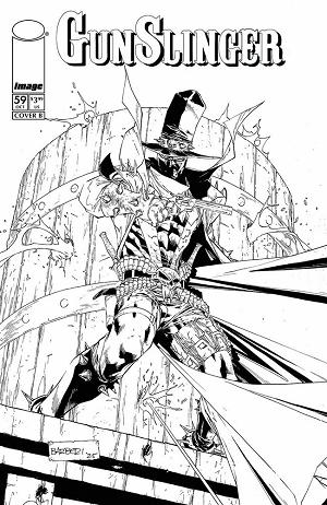 Gunslinger Spawn #59 CVR B CVR B CARLO BARBERI B&W cover