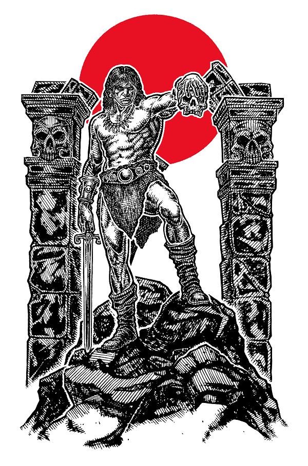 Conan The Barbarian Tides Of The Tyrant King #2 variant cover by Micah Ulrich