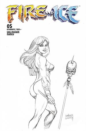 Fire And Ice #5 CVR F CVR F INC 1:10 JOSEPH MICHAEL LINSNER LINE ART cover