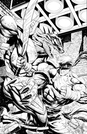 Final Boss #11 CVR E CVR E INC 1:50 TYLER KIRKHAM B&W VIRGIN cover