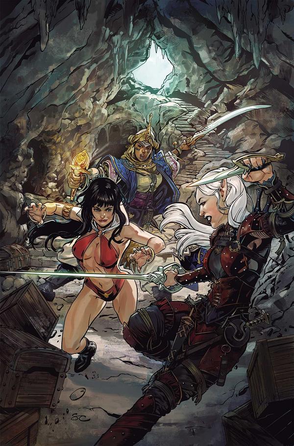 Pathfinder Vampirella Blade Of Darkness #1 variant cover by Steven Cummings