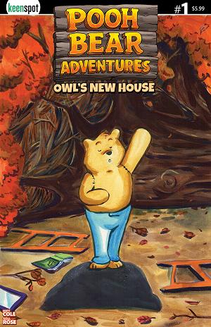 Pooh Bear Adventures Owls New House #1 CVR B (ONE SHOT) CVR B TESSA ROSE POOH RAISES PAW cover
