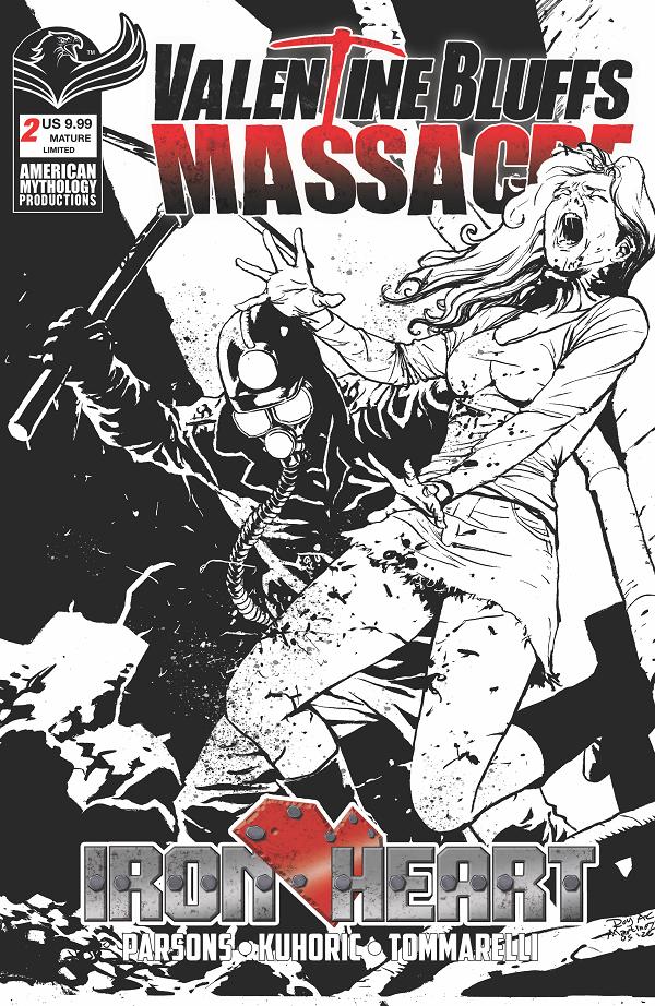Valentine Bluffs Massacre Iron Heart #2 variant cover by Roy Allan Martinez