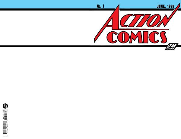 Action Comics #1 CVR B FACSIMILE EDITION CVR B BLANK CARD STOCK cover