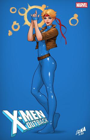 X-Men: Outback #2 DAVID NAKAYAMA COLOR BLOCK BLUE VARIANT cover