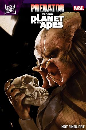 Predator Vs. The Planet Of The Apes #1 BEN OLIVER FOIL VARIANT cover