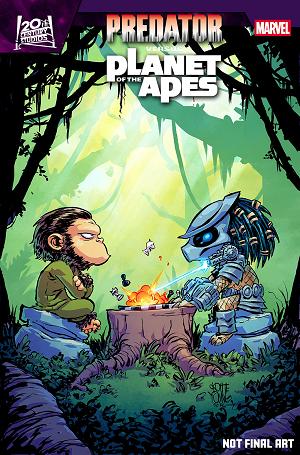 Predator Vs. The Planet Of The Apes #1 SKOTTIE YOUNG VARIANT cover