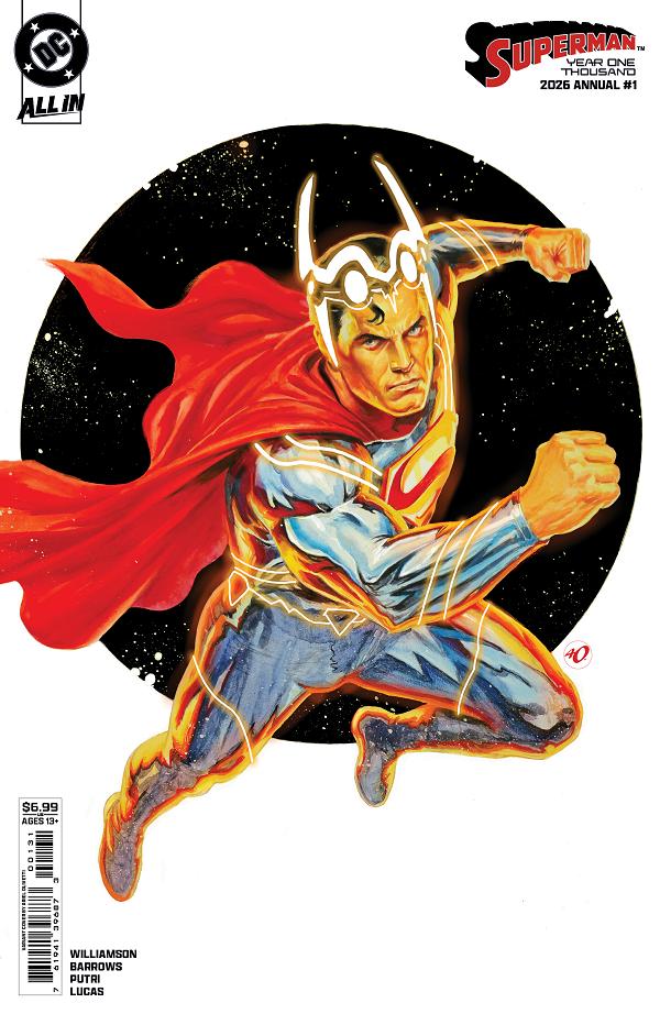 Superman Annual Year One Thousand #1 CVR C (ONE SHOT) CVR C ARIEL OLIVETTI CARD STOCK cover