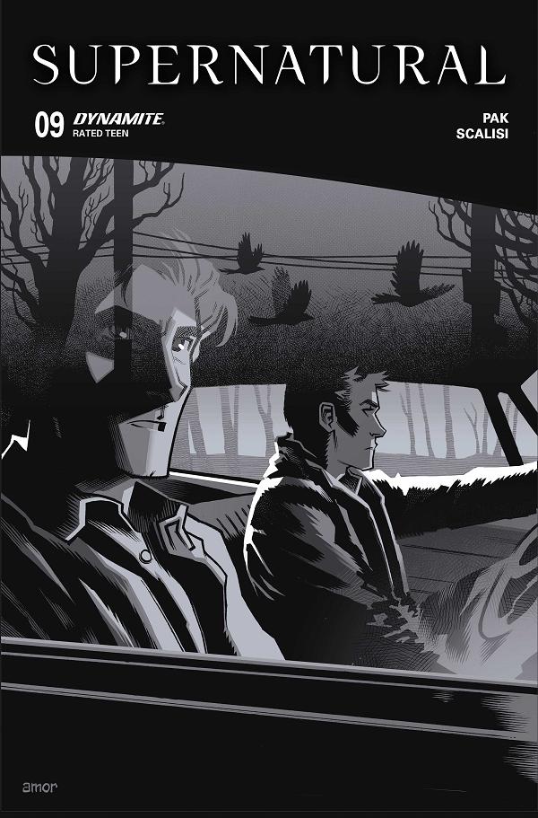 Supernatural #9 CVR H CVR H INC 1:10 JOHN AMOR LINE ART cover