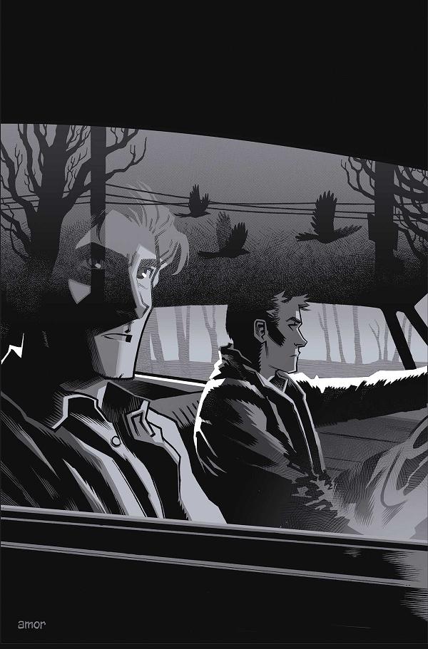 Supernatural #9 CVR K CVR K INC 1:5 JOHN AMOR LINE ART VIRGIN cover