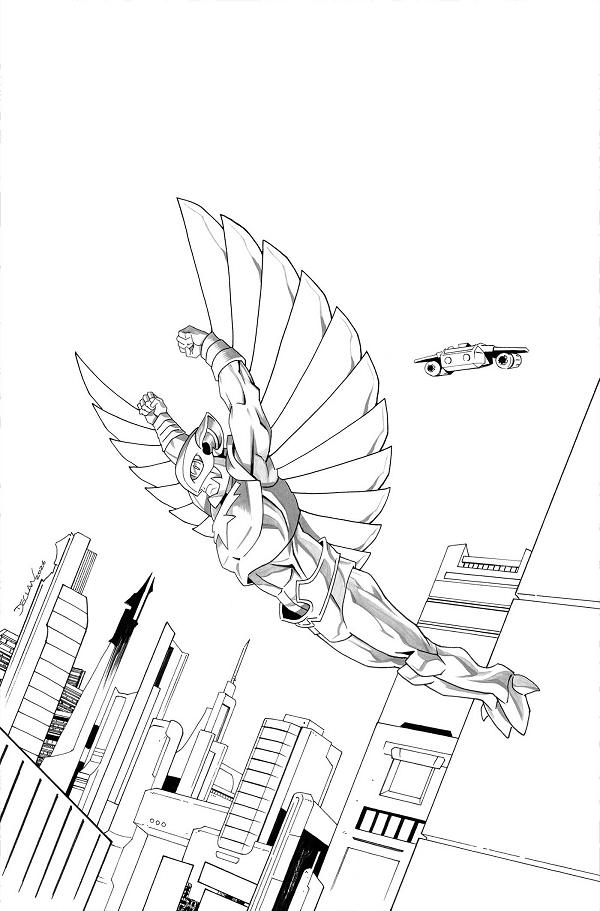 Thundercats X Silverhawks Thunderhawks #5 CVR L CVR L INC 1:7 DECLAN SHALVEY LINE ART VIRGIN cover